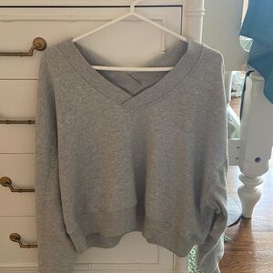 Aerie V neck cropped sweatshirt